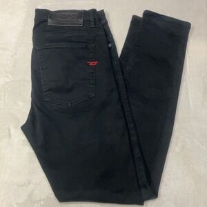 DIESEL D-Amny Skinny Stretch Jeans Men's 33x32 Dark Black Wash 2000s Y2K